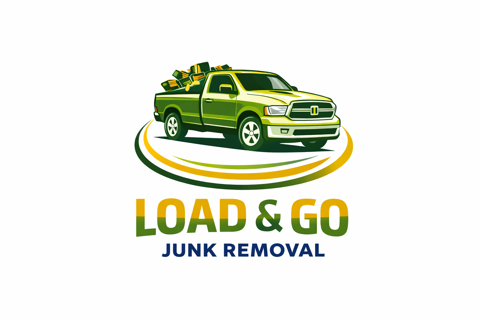 Load & Go Junk Removal logo, locally owned in Oxford Connecticut