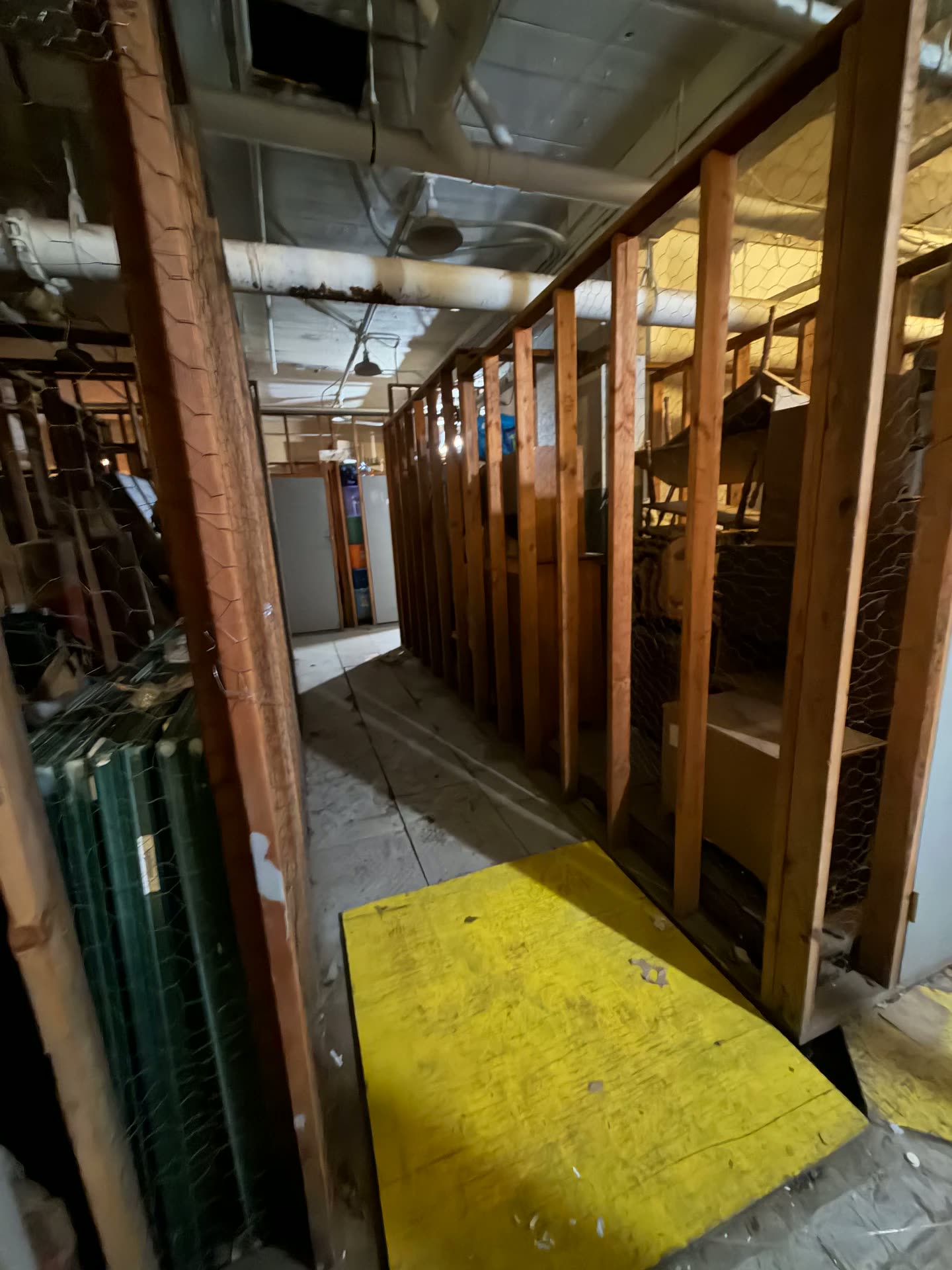 Cleared storage aisle after junk removal