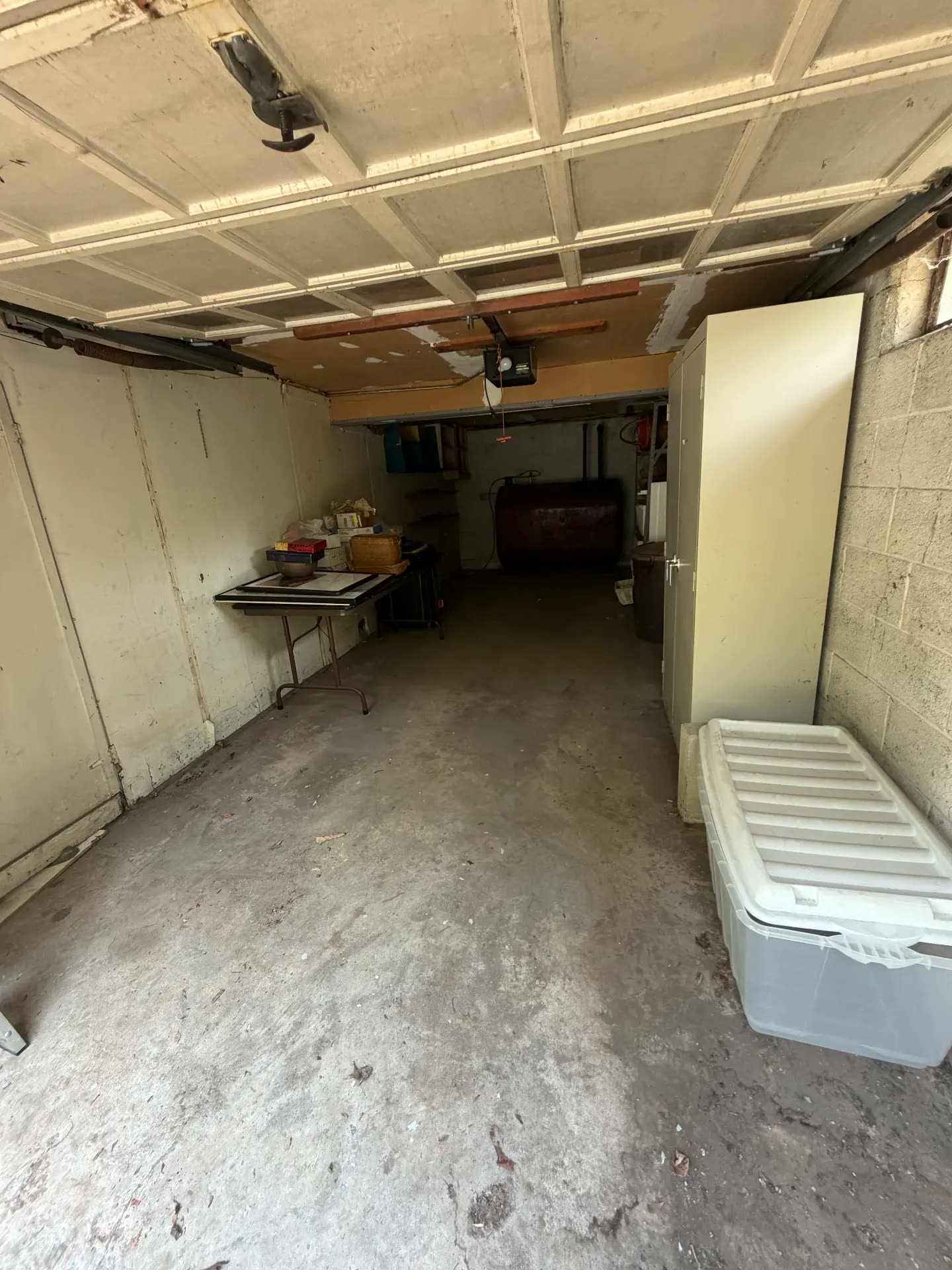 Empty swept garage after junk removal